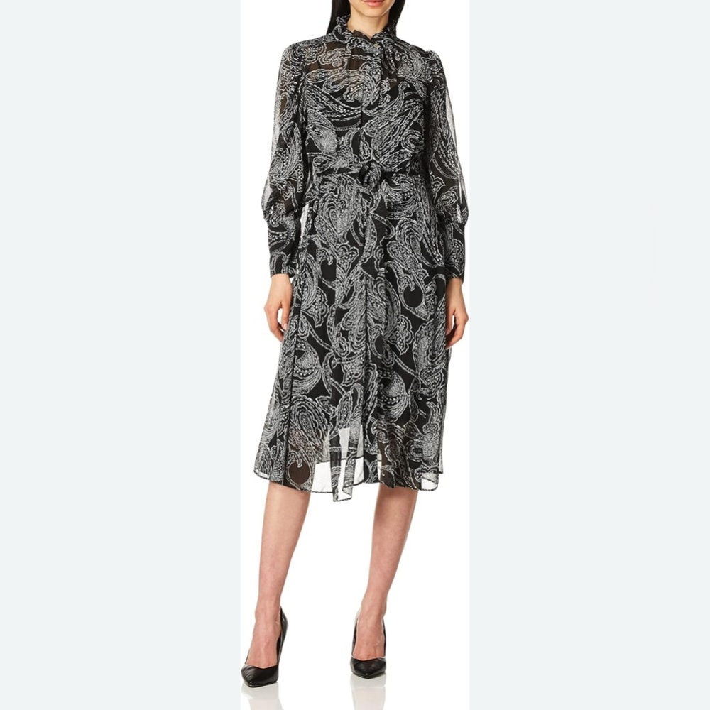 Calvin‎ Klein Hotsell Ruffle Collar Dress SZ 10